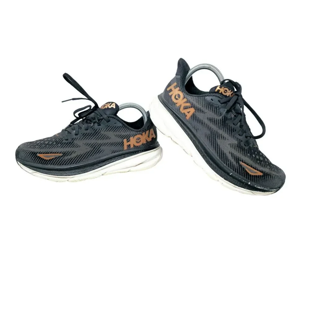 Hoka One One Clifton 9 Women's Running‎ Shoes Sneakers Black Size 7.5 Athletic